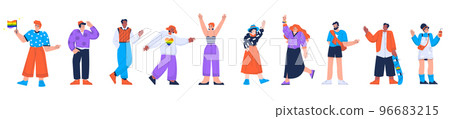 Diverse people, lgbt or lgbtq positive characters Diverse people, lgbt or lgbtq positive characters 96683215