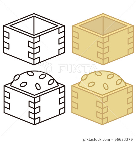 Fukumame and masu icon illustration set Fukumame and masu icon illustration set 96683379