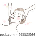 接受面部按摩的婦女 96683566