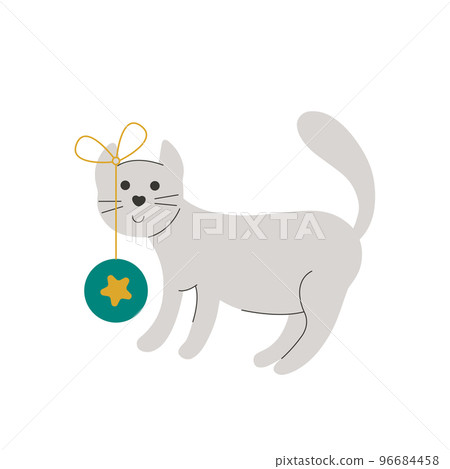 Christmas cat character 96684458