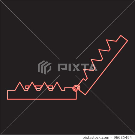Neon trap red color vector illustration image flat style Neon trap red color vector illustration image flat style 96685494