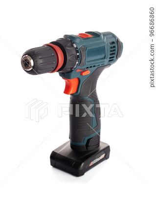 Cordless drill screwdriver isolated on white background. Professional tool Cordless drill screwdriver isolated on white background. Professional tool 96686860