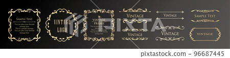 Fashionable frame. Design template. A set of gorgeous foreheads. Fashionable frame. Design template. A set of gorgeous foreheads. 96687445