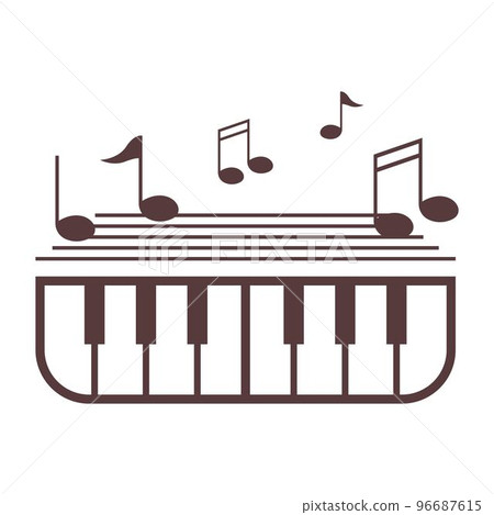 Piano logo icon design 96687615