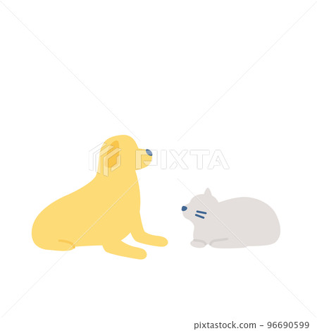 狗和貓側臥 狗和貓側臥 96690599
