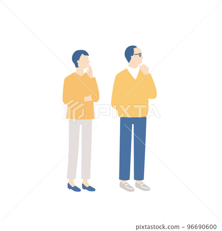 老年夫婦思維的全身形象 96690600