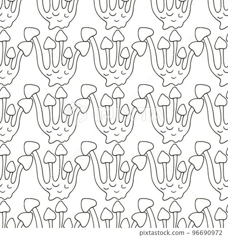 Autumn mood. Illustration in hand draw style. Seamless pattern Autumn mood. Illustration in hand draw style. Seamless pattern 96690972