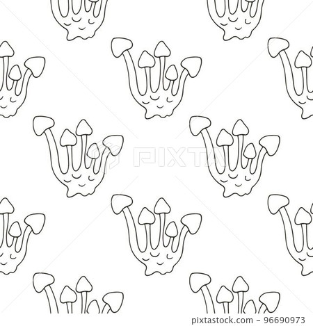 Autumn mood. Illustration in hand draw style. Seamless pattern Autumn mood. Illustration in hand draw style. Seamless pattern 96690973