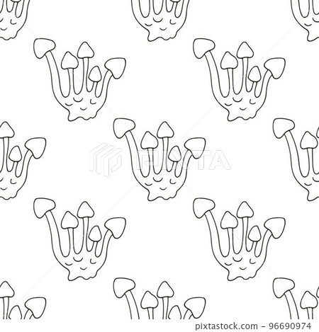 Autumn mood. Illustration in hand draw style. Seamless pattern 96690974