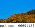 Autumn mountains and Gifu Castle 96691125