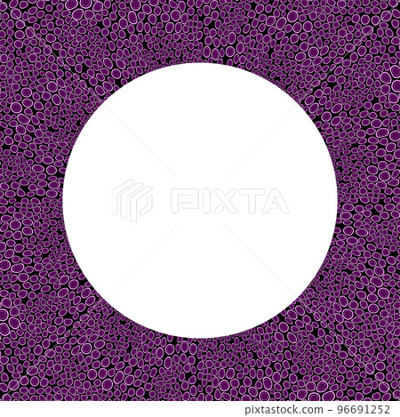 Colorful frame. Round pattern in form of mandala. Purple decorative border with animal ornament. Leopard skin. Copy space. Fashion board. Template design for card, poster, banner. Vector illustration. Colorful frame. Round pattern in form of mandala. Purple decorative border with animal ornament. Leopard skin. Copy space. Fashion board. Template design for card, poster, banner. Vector illustration. 96691252