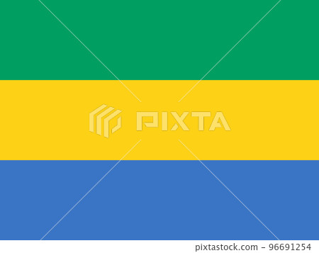 Flag of Gabon. National symbol in official colors. Template icon. Abstract vector background Flag of Gabon. National symbol in official colors. Template icon. Abstract vector background 96691254