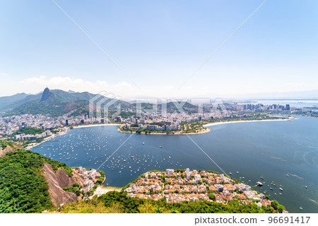 sea coast of Rio de Janeiro, city panorama sea coast of Rio de Janeiro, city panorama 96691417