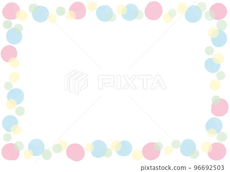 可愛的圓點長方形邊框素材 96692503