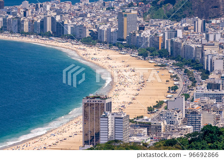 Copacabana beach in Brazil Rio de Janeiro. copyspace 96692866