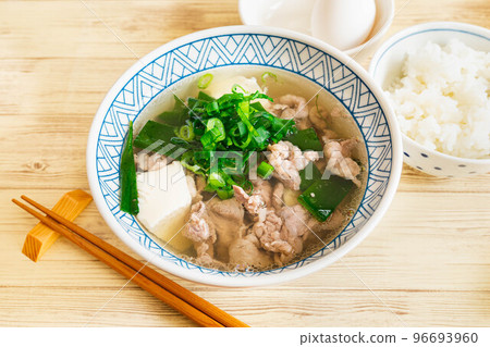 Meat soup with tofu Meat soup with tofu 96693960