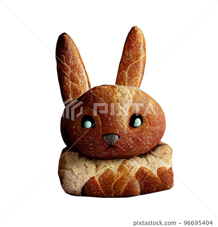 Freshly baked rabbit bread real image α image Freshly baked rabbit bread real image α image 96695404