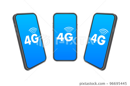 4G network wireless systems and internet. Communication network. Vector illustration 4G network wireless systems and internet. Communication network. Vector illustration 96695445