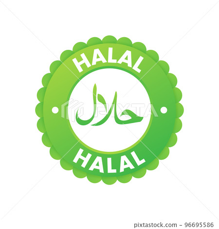 Halal food sign, label. Vector stock illustration 96695586