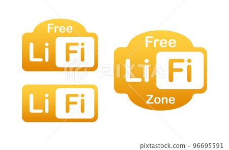 Li-fi wireless. Light Fidelity. Internet and networking. Vector stock illustration. 96695591