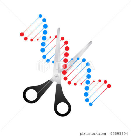 Crispr - gene editing tool. Genetic engineering. Vector stock illustration. 96695594