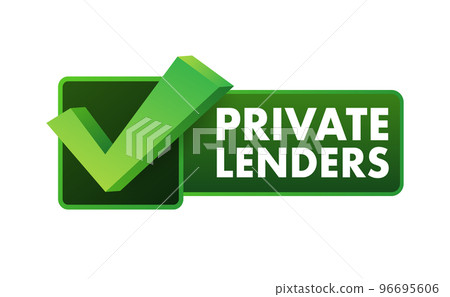 Private lenders sign, label. Vector stock illustration 96695606