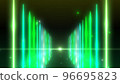 Green neon and triangular particle background Still image 96695823
