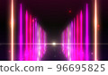 Pink neon and triangular particle background Still image 96695825