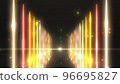 Yellow neon and triangular particle background still image 96695827