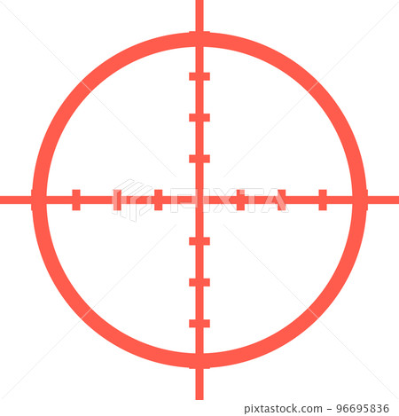 Aim illustration transparent red thick 96695836