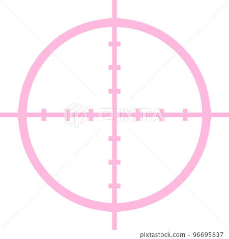 Aim illustration transparent pink thick 96695837