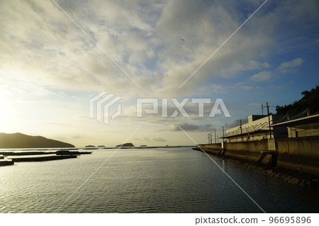 風景、天空、大海、赤穗市 96695896