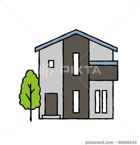 一個簡單的房子的插圖 96696650
