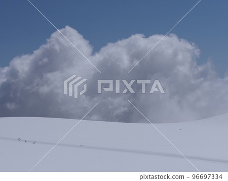 Clouds above Castor mount in canton Valais in Switzerland 96697334