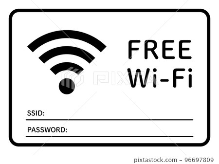 免費Wi-Fi貼紙設計（橫版） 96697809