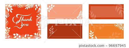 Hand drawn doodle leaf frame. Collection of vector design elements for various prints 96697945