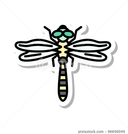 迷你貼紙昆蟲圖圖標蜻蜓 迷你貼紙昆蟲圖圖標蜻蜓 96698049