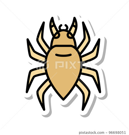Mini sticker insect illustration icon tick Mini sticker insect illustration icon tick 96698051