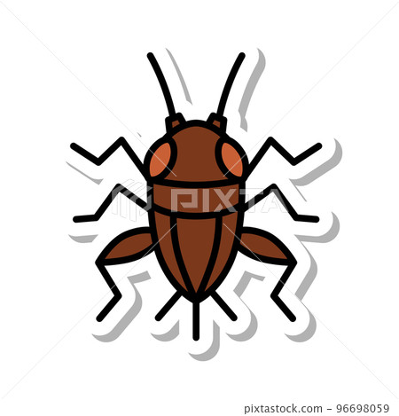 Mini sticker insect illustration icon cricket 96698059