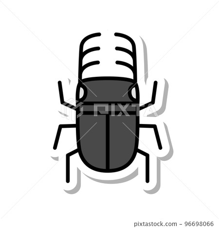 Mini sticker insect illustration icon stag beetle 96698066