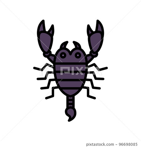 迷你昆蟲圖圖標蝎子 迷你昆蟲圖圖標蝎子 96698085