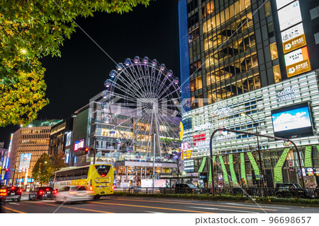 《Aichi Prefecture》Nagoya cityscape Night view of Nagoya Sakae Ferris wheel of Sunshine Sakae 《Aichi Prefecture》Nagoya cityscape Night view of Nagoya Sakae Ferris wheel of Sunshine Sakae 96698657