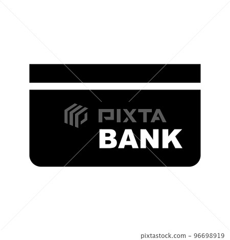 銀行存摺剪影圖標。銀行賬戶。向量。 銀行存摺剪影圖標。銀行賬戶。向量。 96698919