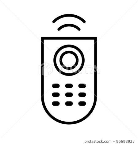 無線電波和遙控圖標。電視遙控器。向量。 96698923
