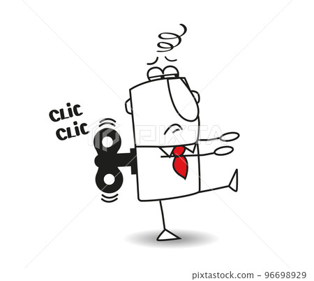 This businessman is a mechanic toy This businessman is a mechanic toy 96698929