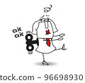 This businesswoman is a mechanic toy 96698930