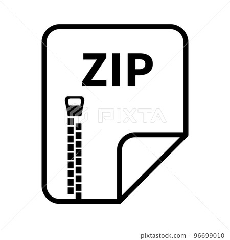 ZIP 文件數據圖標。數據壓縮擴展。向量。 96699010