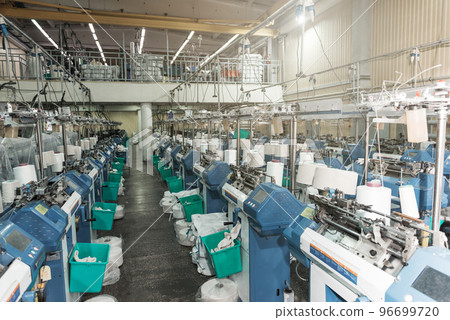 Interior of garment factory shop. 96699720