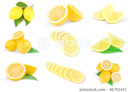 Set of limons isolated on a white cutout Set of limons isolated on a white cutout 96702451