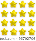 Seamless pattern with gold stars on a white background 96702706